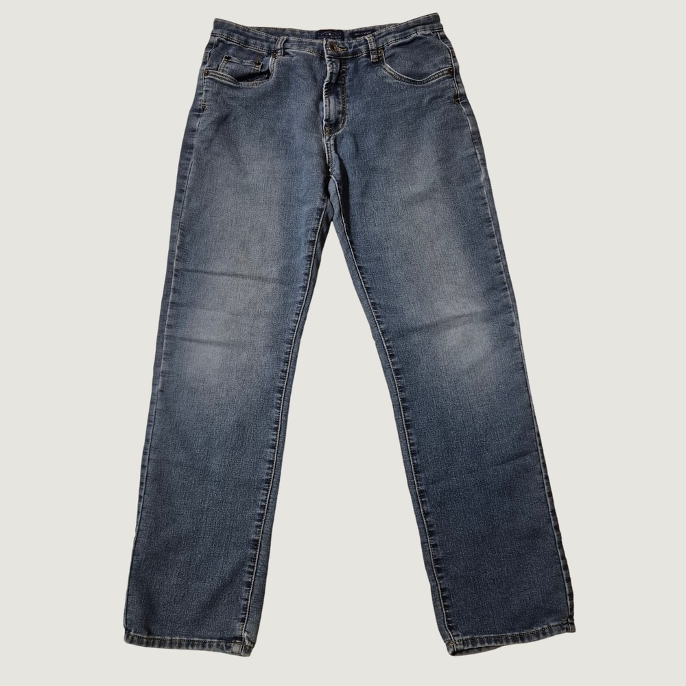 Lucky Brand Billy Straight Jeans 20 Medium Wash Stretch Straight Leg Denim Blue